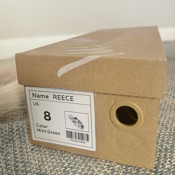 Mimi - Genuine Leather Women's Mint Green Mule Slides - Picture 9 of 9